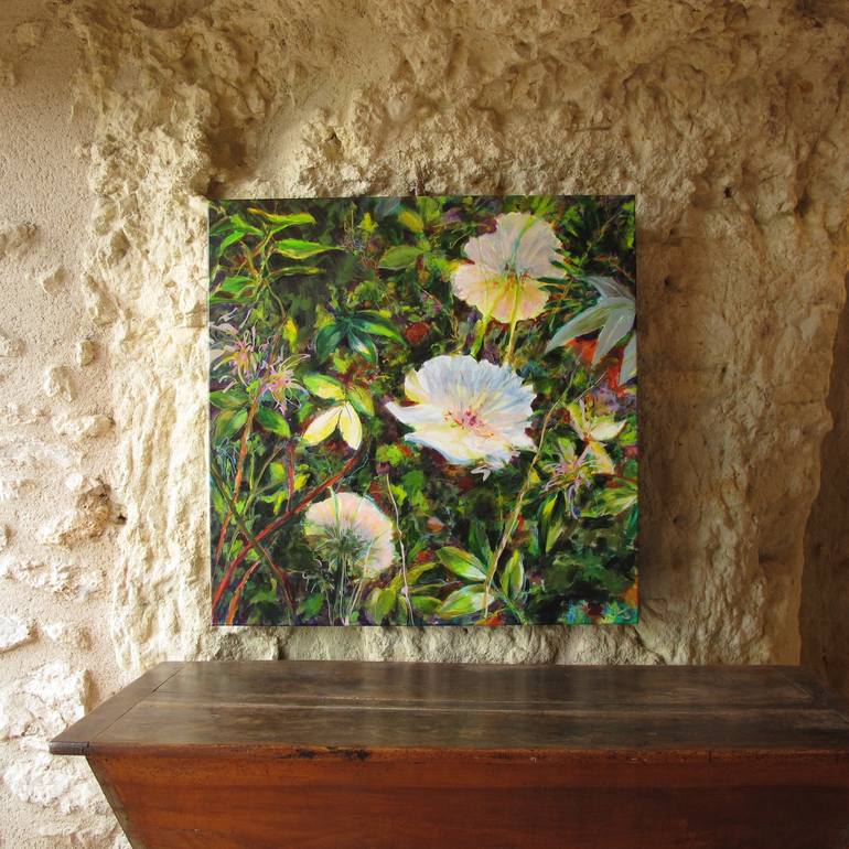 Original Figurative Floral Painting by Fabienne Monestier