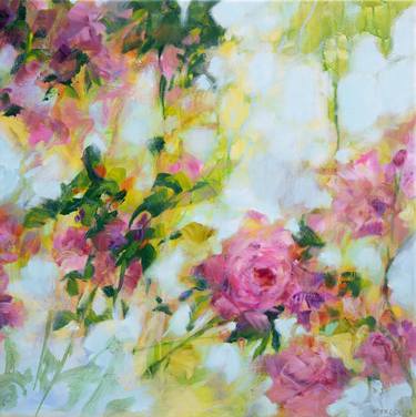 Roses - Baroque Floral Painting on canvas - ready to hang thumb