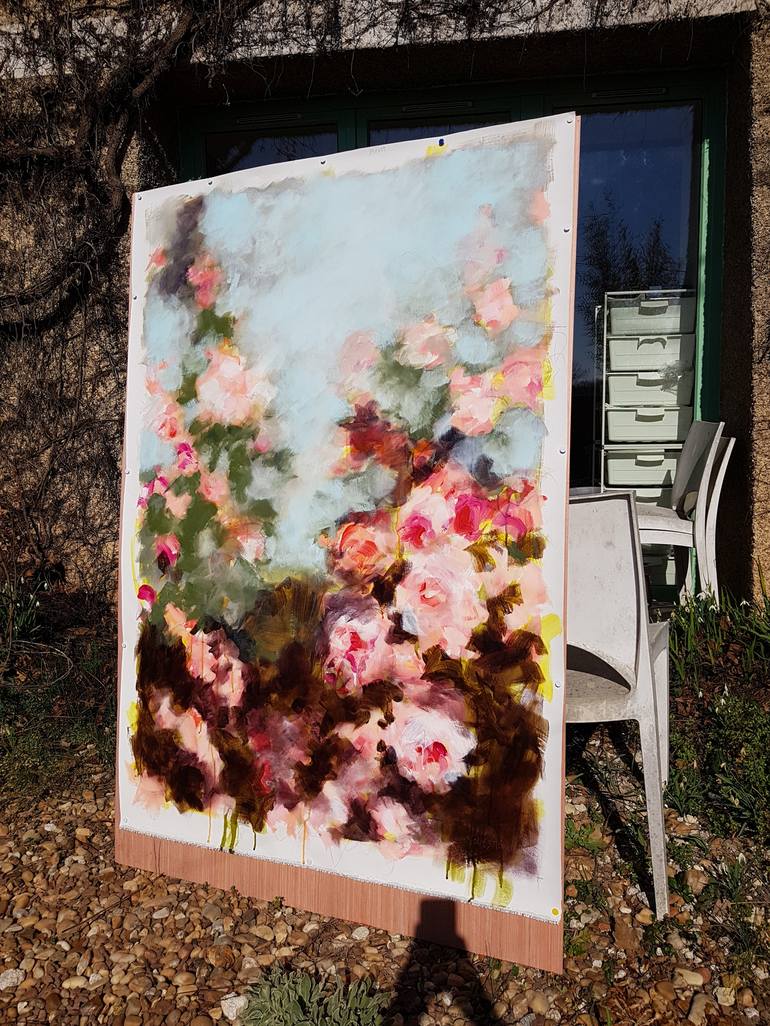 Original Floral Painting by Fabienne Monestier