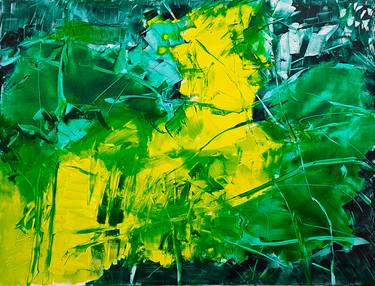 Abstract in yellow and green - Saatchisfaction thumb