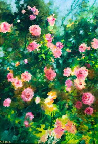 Pink roses in the garden - Saatchisfaction thumb