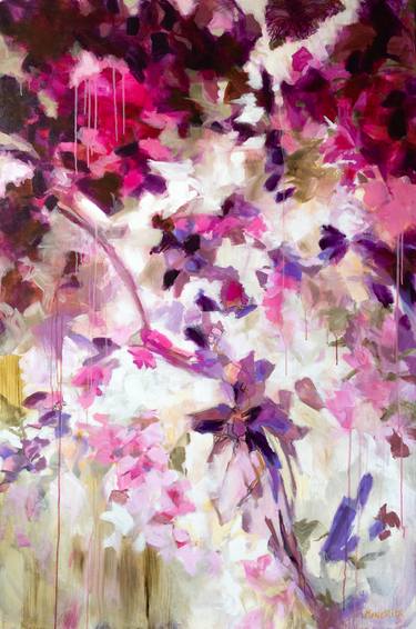 Print of Modern Floral Paintings by Fabienne Monestier