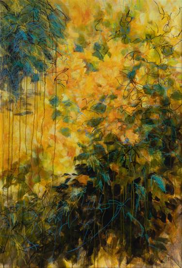 Garden in yellow, orange and turquoise - ARTIMPULSE thumb