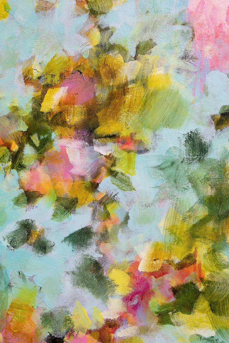 Original Art Deco Floral Painting by Fabienne Monestier