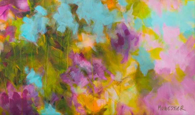 Original Expressionism Floral Painting by Fabienne Monestier