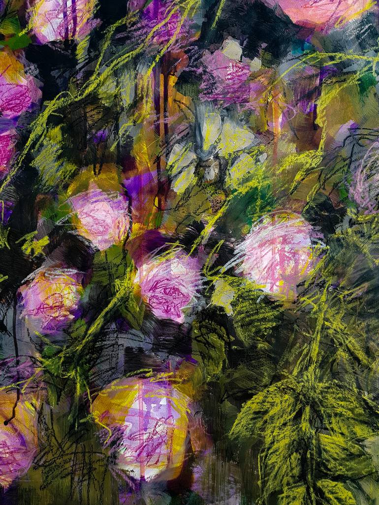 Original Floral Painting by Fabienne Monestier