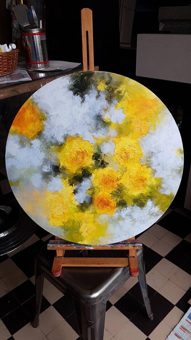 Original Floral Painting by Fabienne Monestier