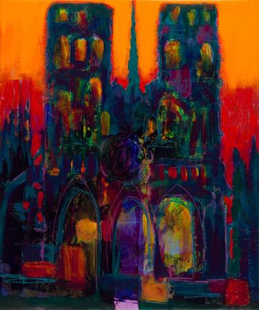 Saatchi Art Artist Fabienne Monestier; Painting, “The cathedral n°3” #art