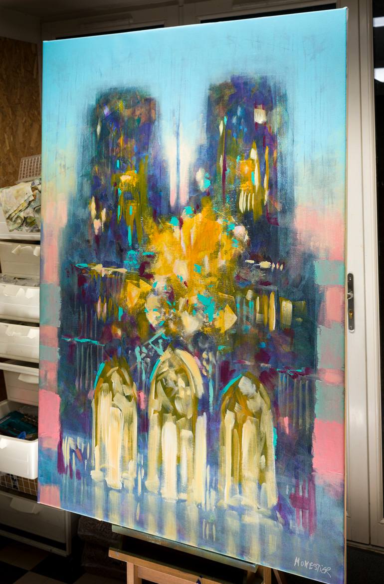 Original Expressionism Architecture Painting by Fabienne Monestier