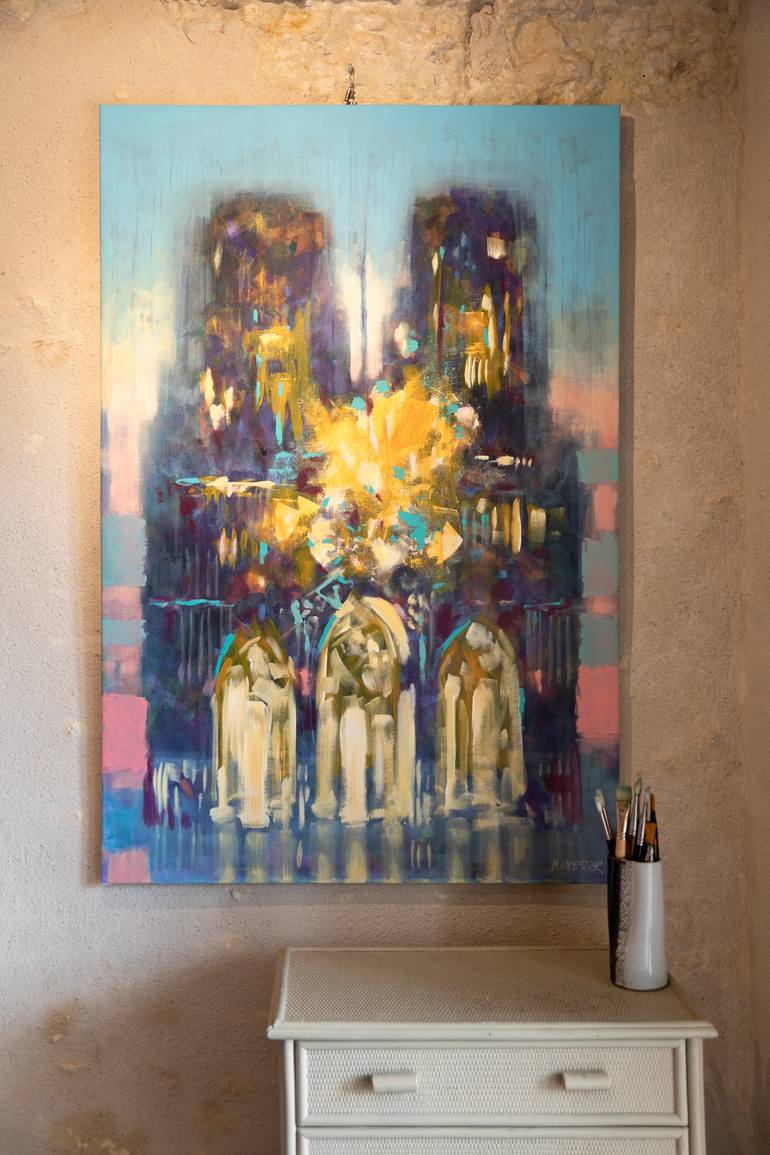 Original Expressionism Architecture Painting by Fabienne Monestier