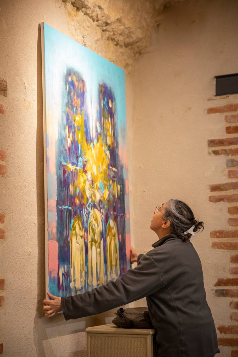 Original Expressionism Architecture Painting by Fabienne Monestier