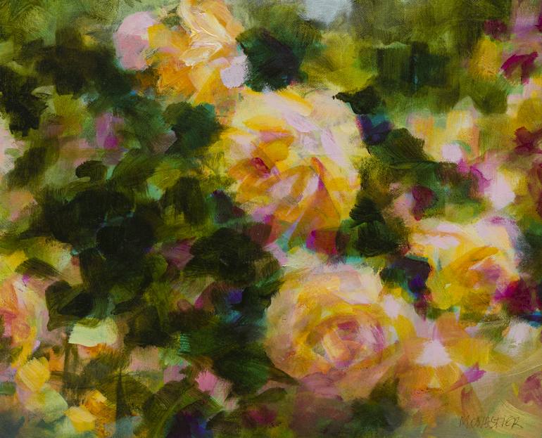 Original Impressionism Floral Painting by Fabienne Monestier