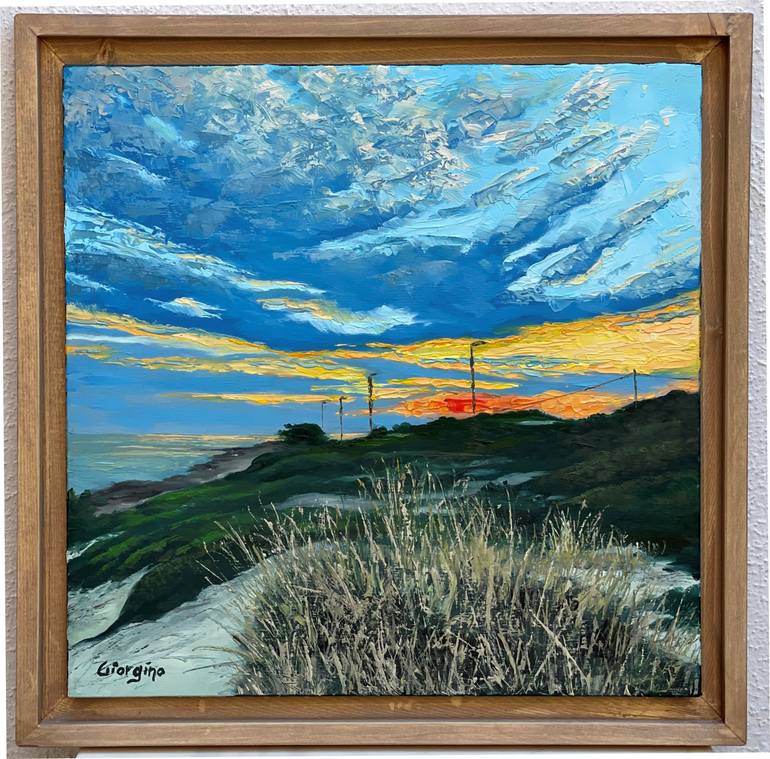 Original Impressionism Beach Painting by Fabio Giorgino