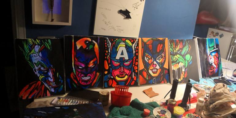 Original Modernism Comics Painting by Marco Scali
