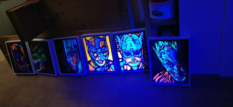 Original Modernism Comics Painting by Marco Scali