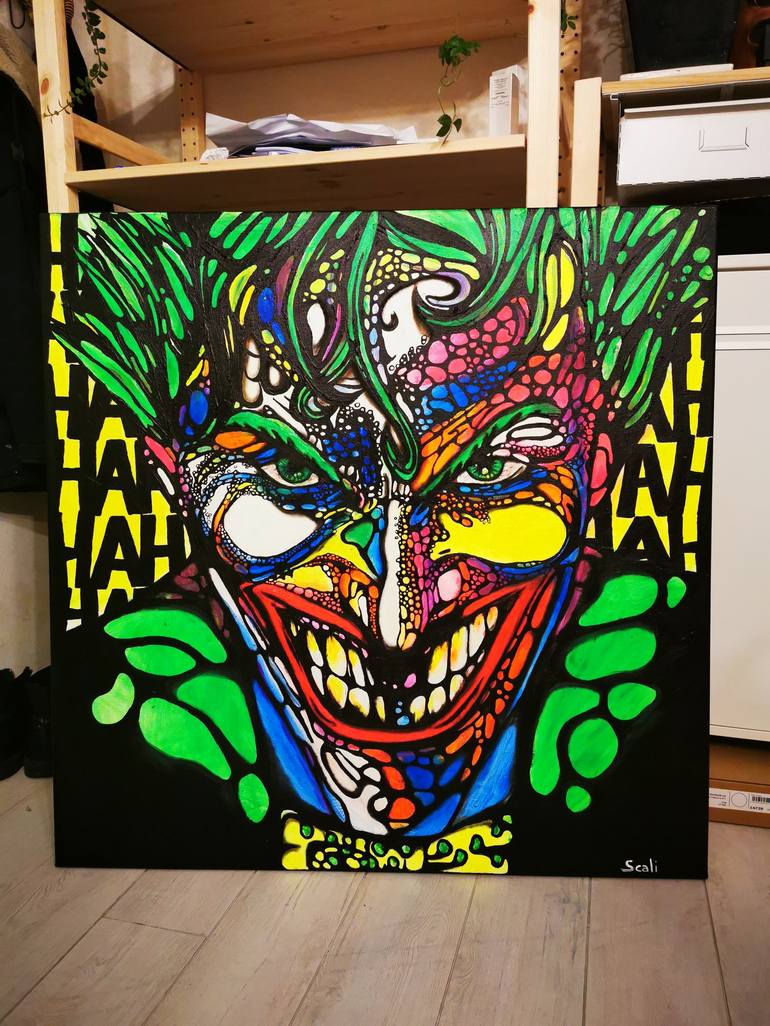 JOKER 油絵アート Joker, Painting by Ichar Création | ArtMajeur