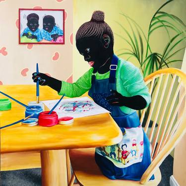 Original Figurative Children Paintings by Esther Oyeyemi