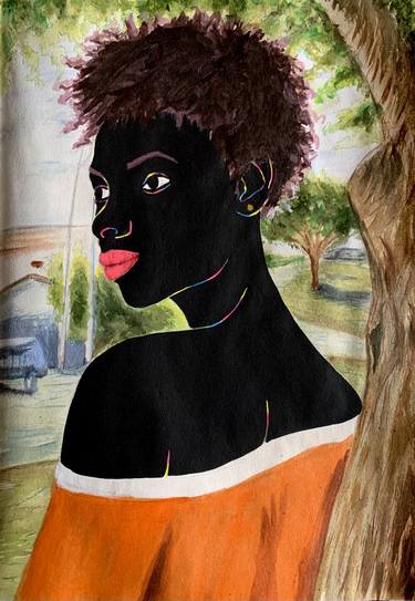 Original Abstract Expressionism People Paintings by Esther Oyeyemi