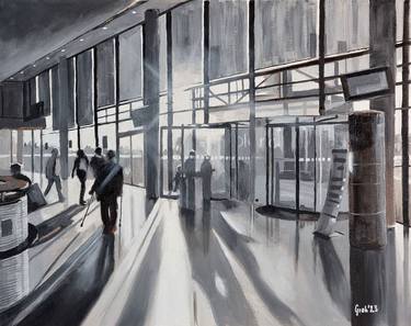 Original Modern Interiors Painting by Arne Groh