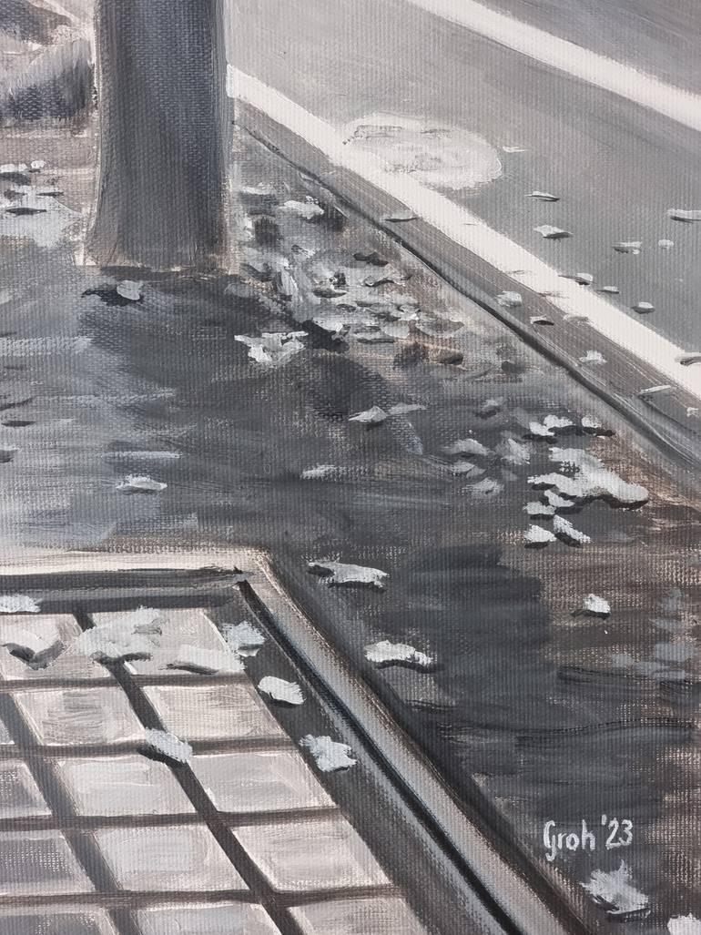 Original Black & White Landscape Painting by Arne Groh