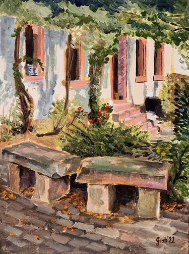 Original Realism Garden Paintings by Arne Groh