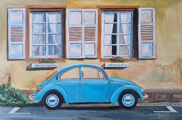 Original Figurative Automobile Paintings by Arne Groh