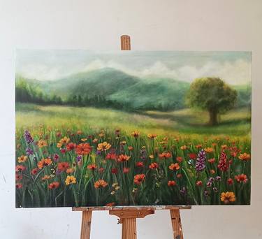Original Realism Landscape Paintings by Sundas Hamza