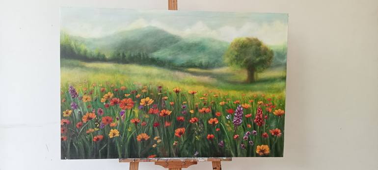 Original Realism Landscape Painting by Sundas Hamza