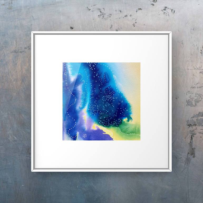 Original Abstract Beach Painting by Love Vassi