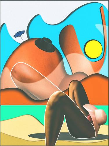 Original Abstract Beach Digital by Leonardo Lima