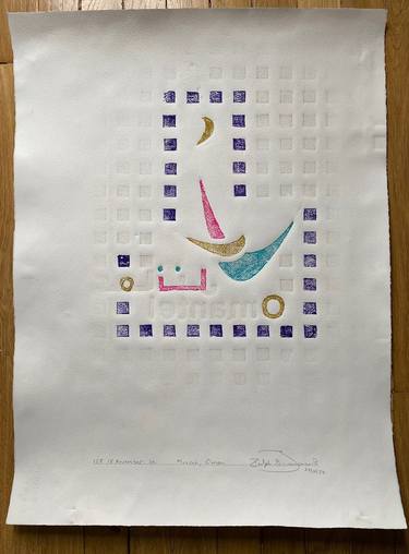 Original Abstract Geometric Printmaking by Ralph G Brancaccio