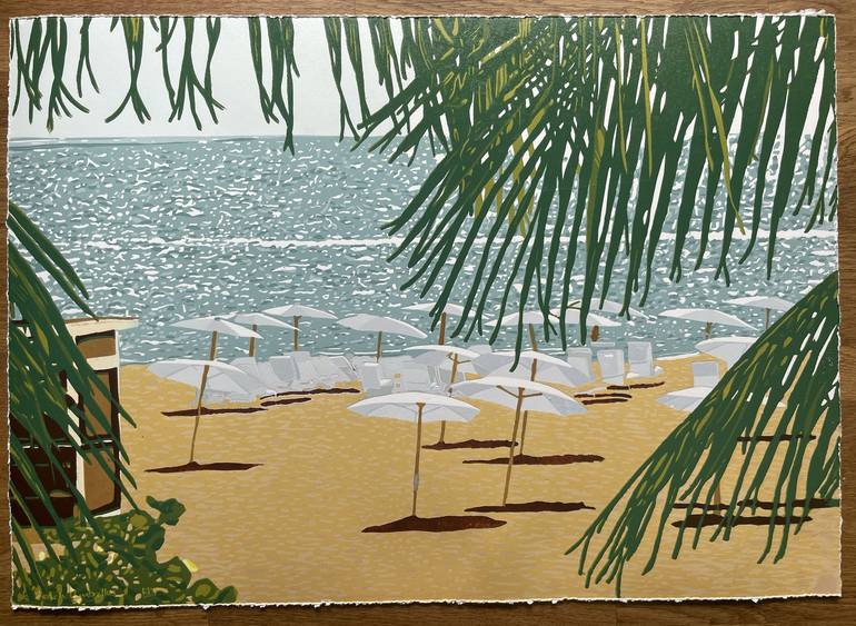 Original Beach Printmaking by Kirstie Dedman