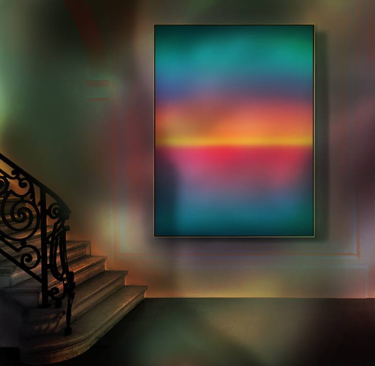 Original Abstract Expressionism Beach Painting by Jonas Peres