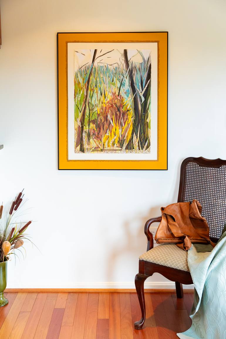 Original Abstract Landscape Collage by Shyami Codippily