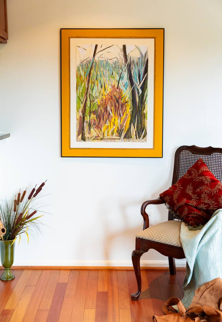 Original Abstract Landscape Collage by Shyami Codippily