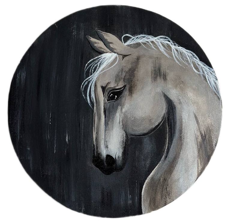 Melancholy Horse Painting by Almas Zehra | Saatchi Art