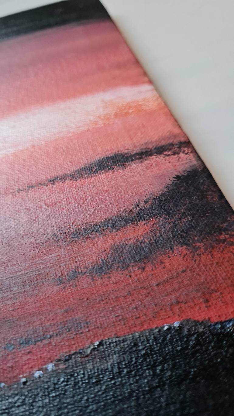 Original Abstract Expressionism Cities Painting by Almas Zehra