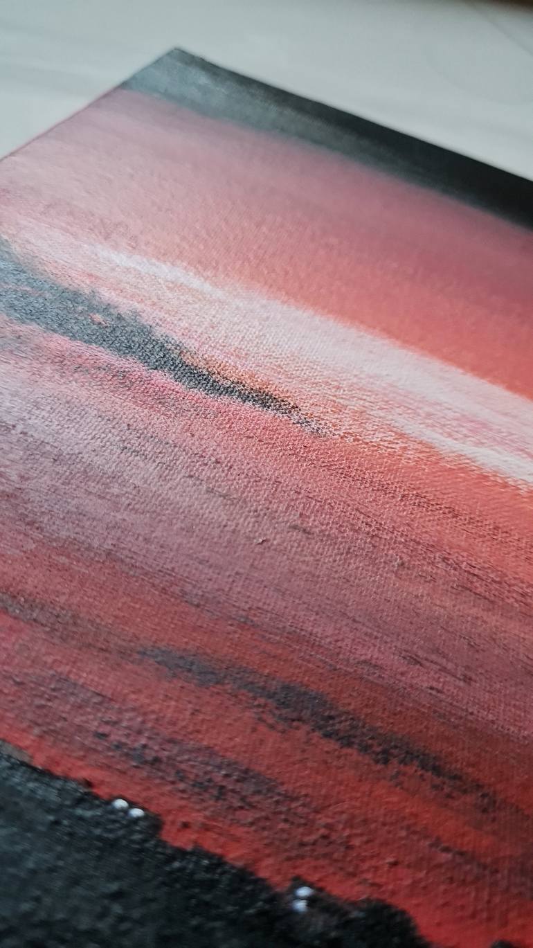 Original Abstract Expressionism Cities Painting by Almas Zehra