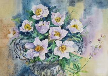 Print of Impressionism Floral Drawings by Maryna Slizinova
