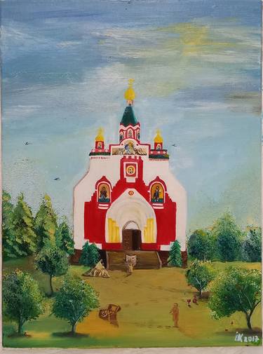 Original Modern Religion Paintings by Ирина Кисурина