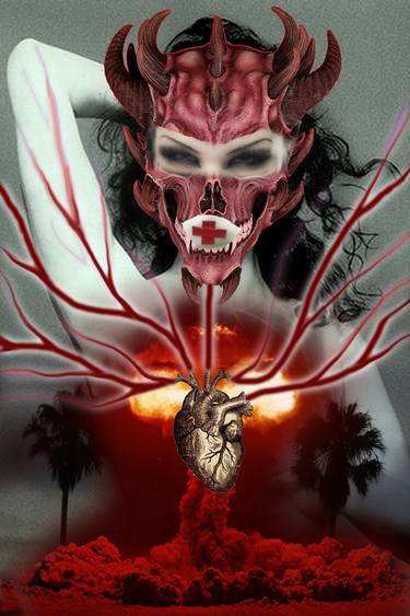 Burning Heart Collage By Petra Brnardic Saatchi Art