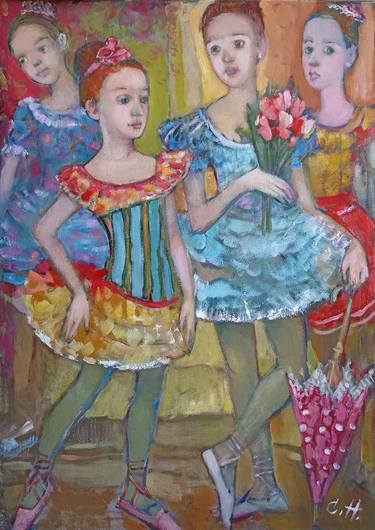 Print of Impressionism Children Paintings by Nina Stasiukova