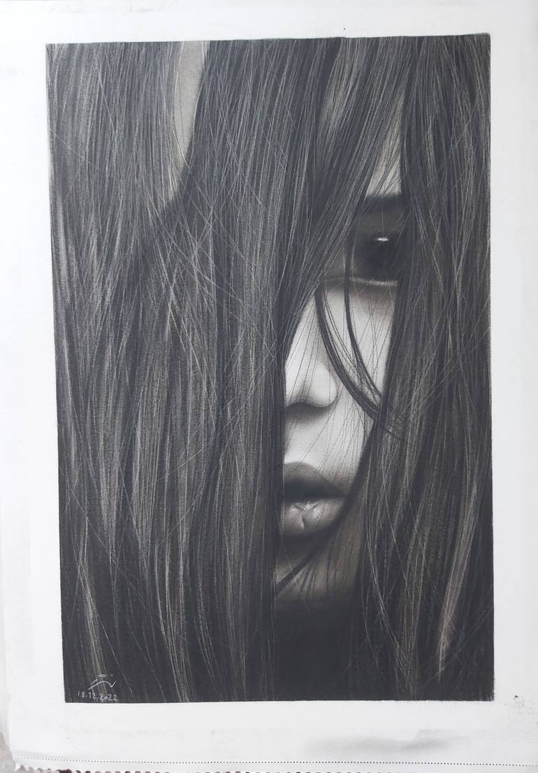 Original Realism Women Drawing by Negar Tavakol