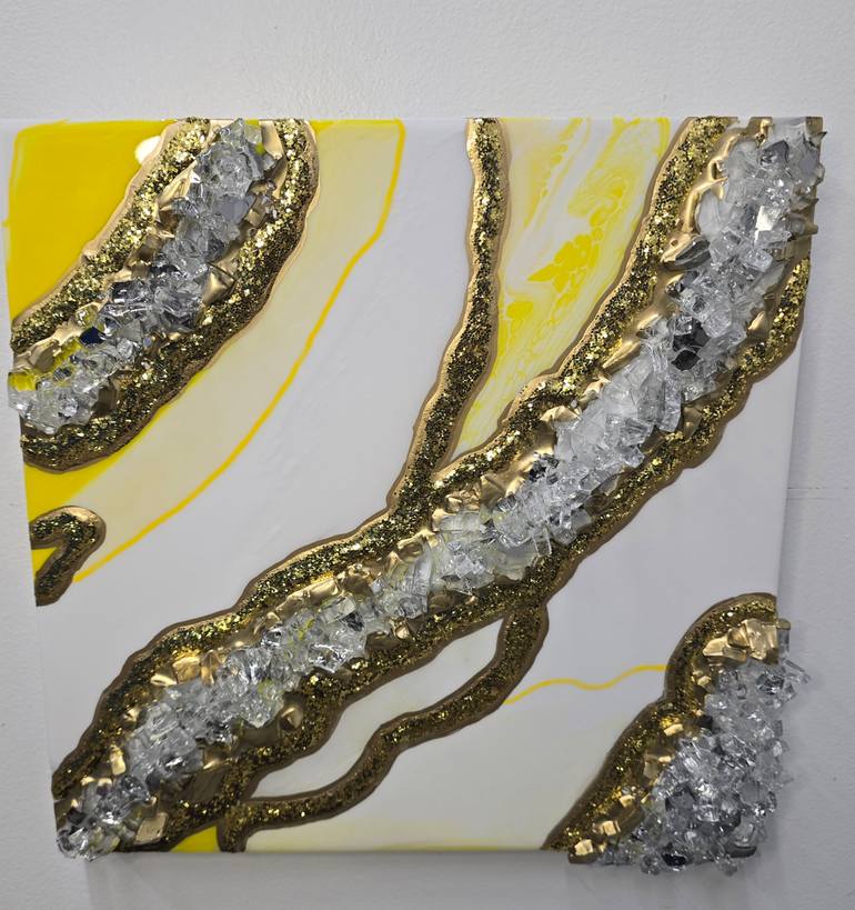Original Abstract Landscape Mixed Media by J A Jones