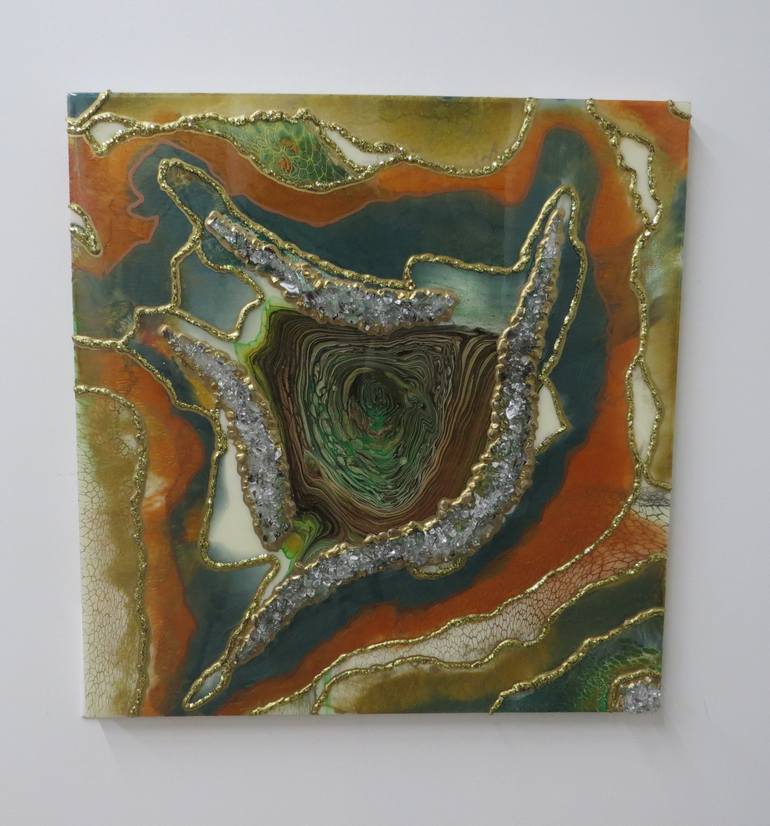 Original Modernism Abstract Mixed Media by J A Jones