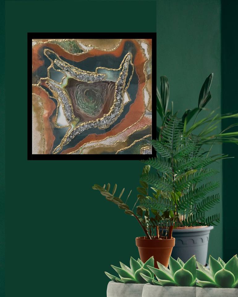 Original Modernism Abstract Mixed Media by J A Jones