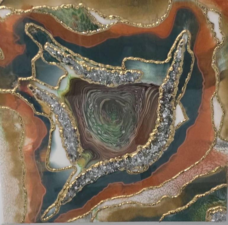 Original Modernism Abstract Mixed Media by J A Jones