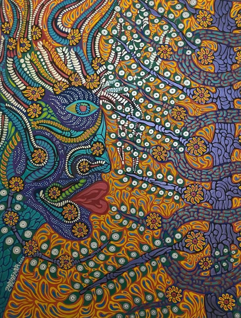 Original Contemporary Classical Mythology Painting by Zaplaflora Jesús Torres