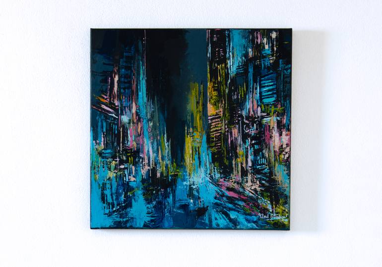 Original Abstract Cities Painting by Ninety-Second Studio