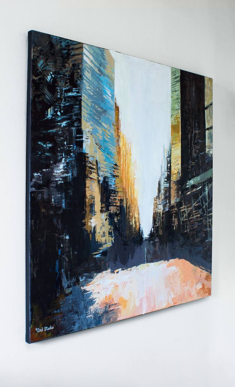 Original Abstract Cities Painting by Ninety-Second Studio
